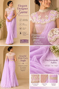 DN-213 Ready-to-Wear Designer Saree – Premium Fox Georgette with Stitched Embroidered Blouse