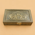 Elephant Embossed Wood Box 5" × 7" – Handcrafted Decorative Storage & Gift Box